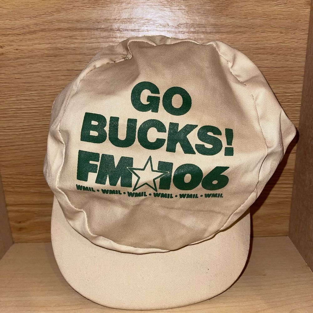 Vintage Milwaukee Bucks FM 106 Painters Hat Cap Rare